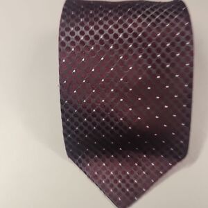 Banana Republic Deep Maroon Dot Silk Tie